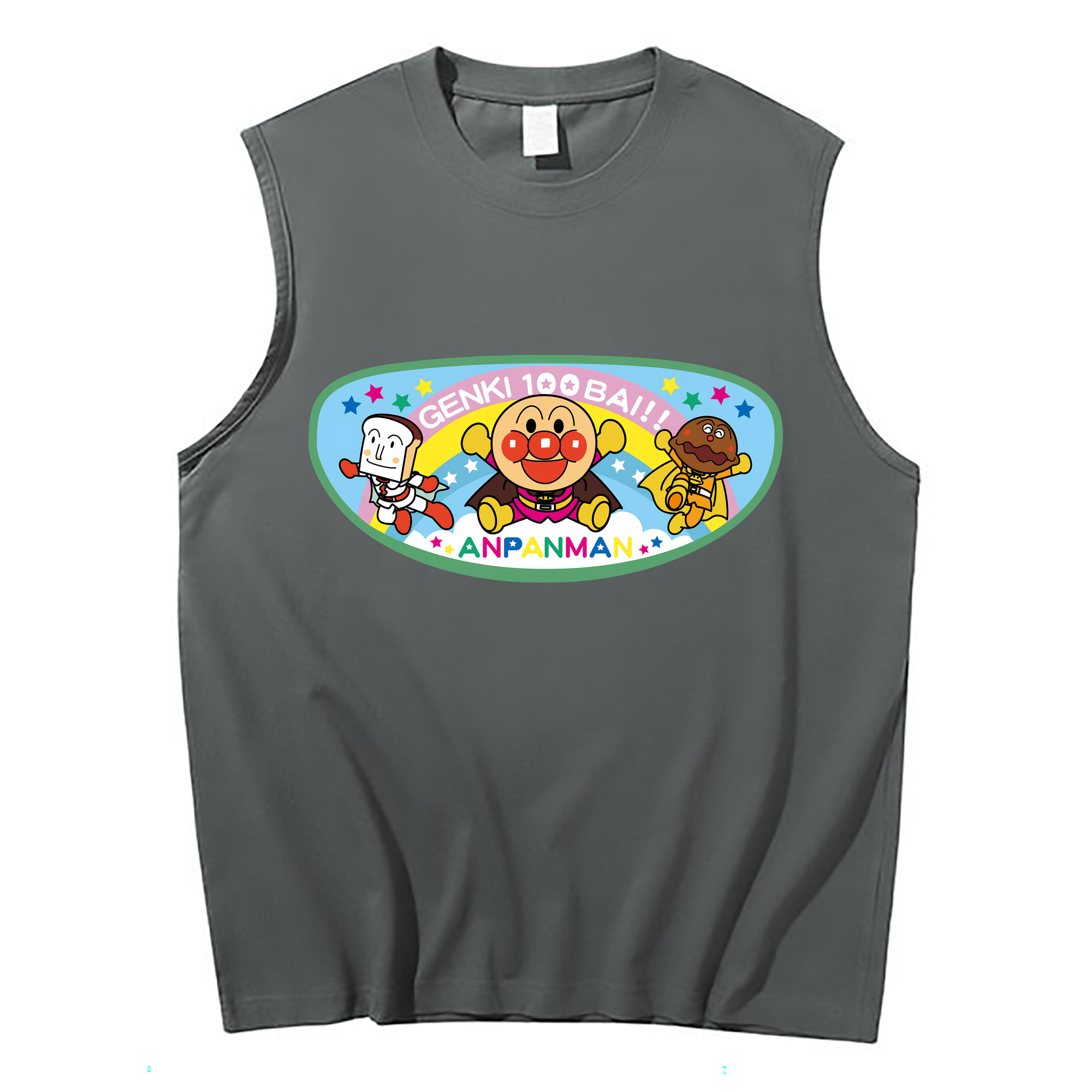 （画像用） アンパンマン Anpanman コットン100％タンクトップ（フロントプリント）